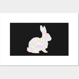 Rainbow Tie Dye Show Rabbit - NOT FOR RESALE WITHOUT PERMISSION Posters and Art